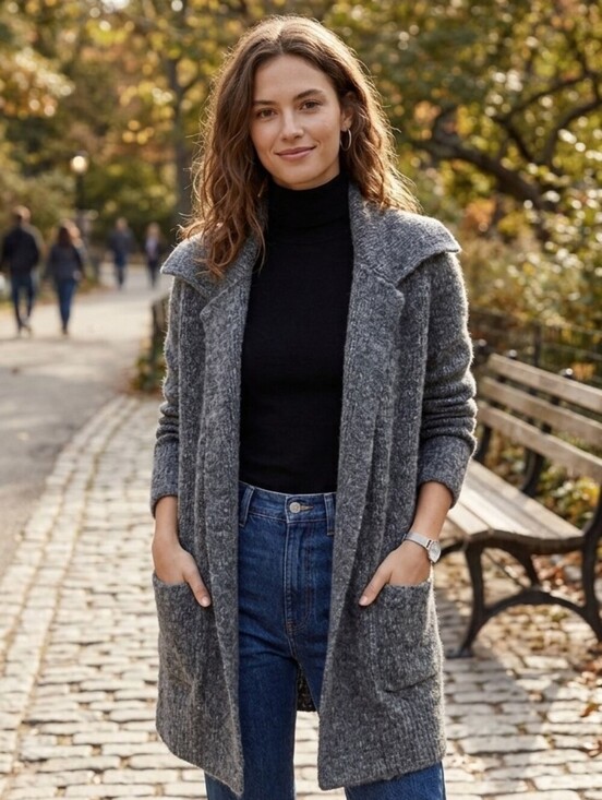Aritzia Sweaters - Babaton Aritzia Women's Grey Italian Wool Mohair Blend Knit Caridgan Size Small